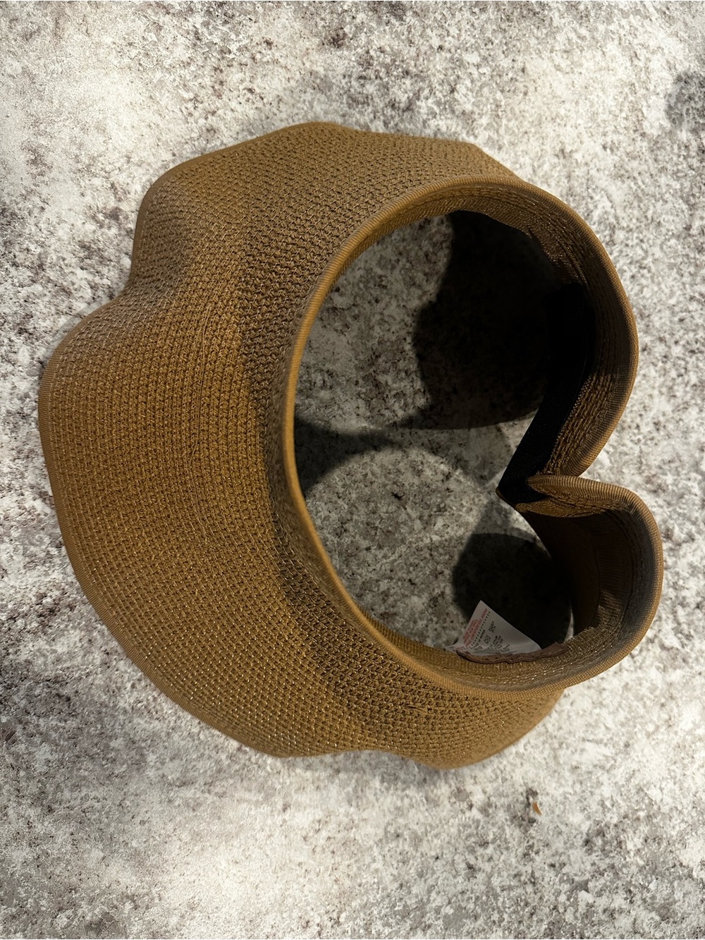 Women's Brown Knit Sun Visor
